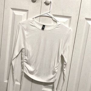 white top with tie sides